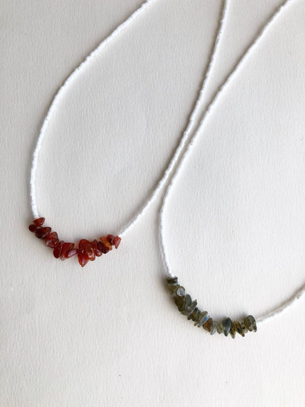 Coral necklace (old green)