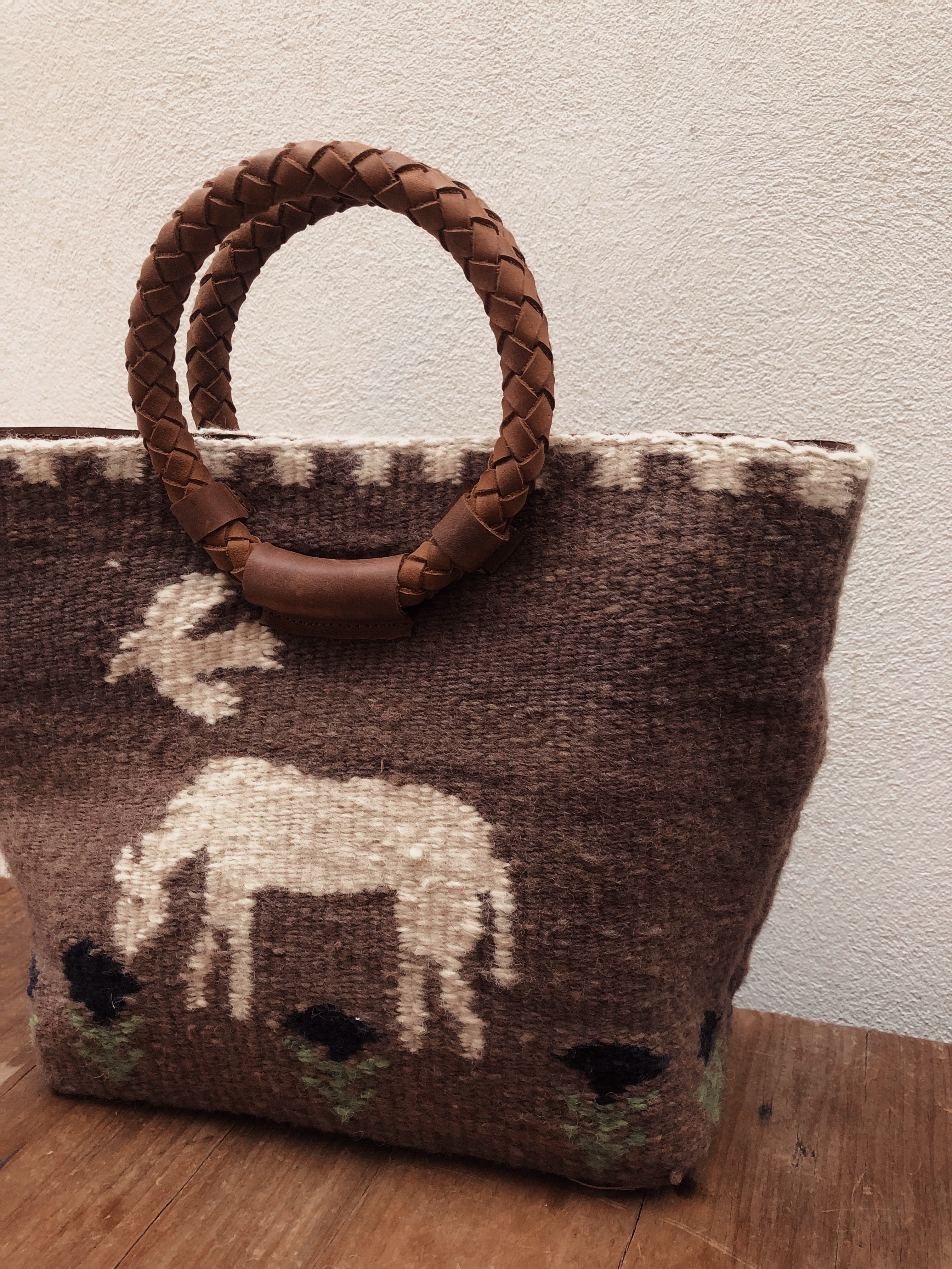 Alondra Little bag (Camel y crudo)