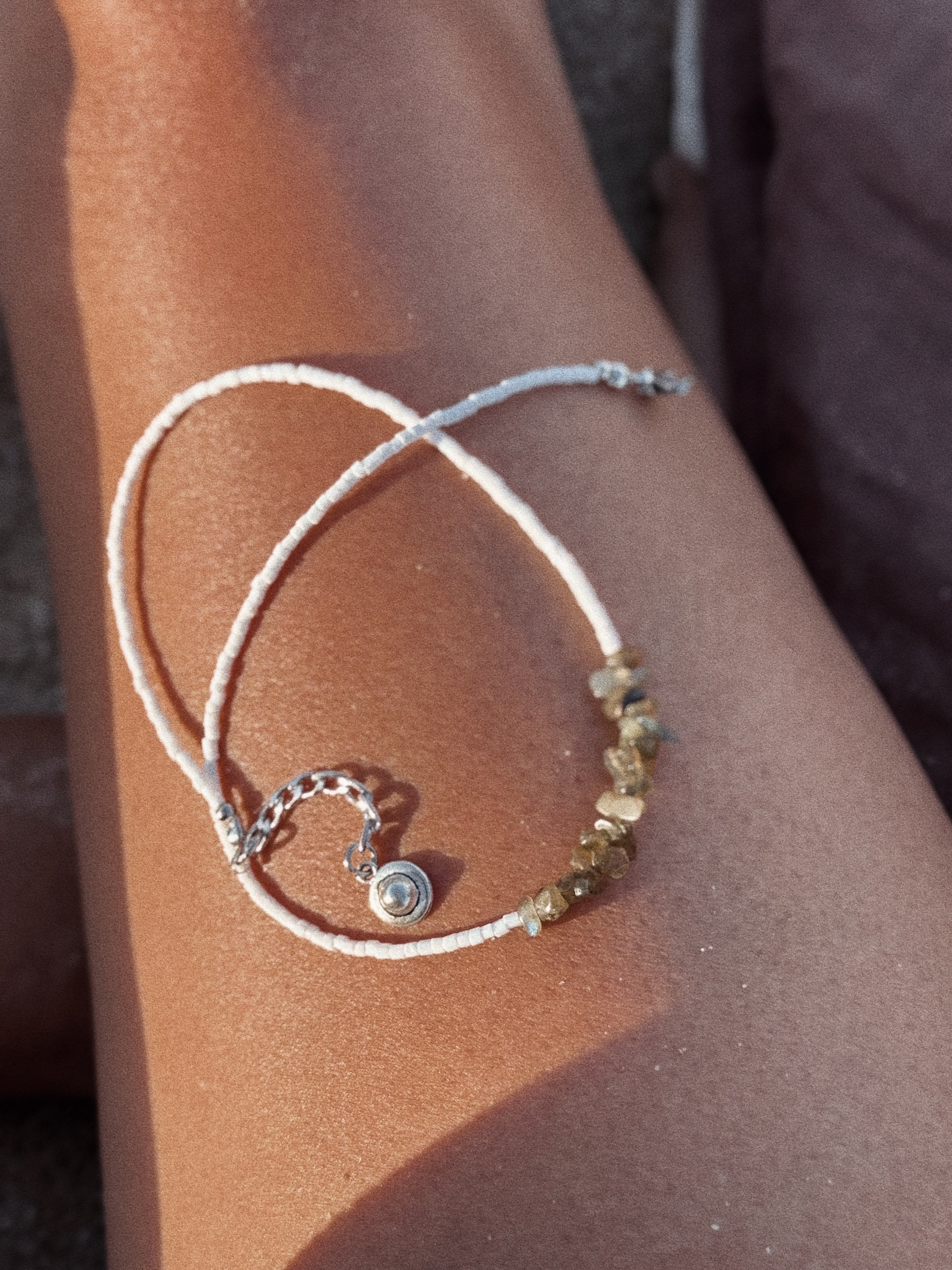 Coral necklace (old green)