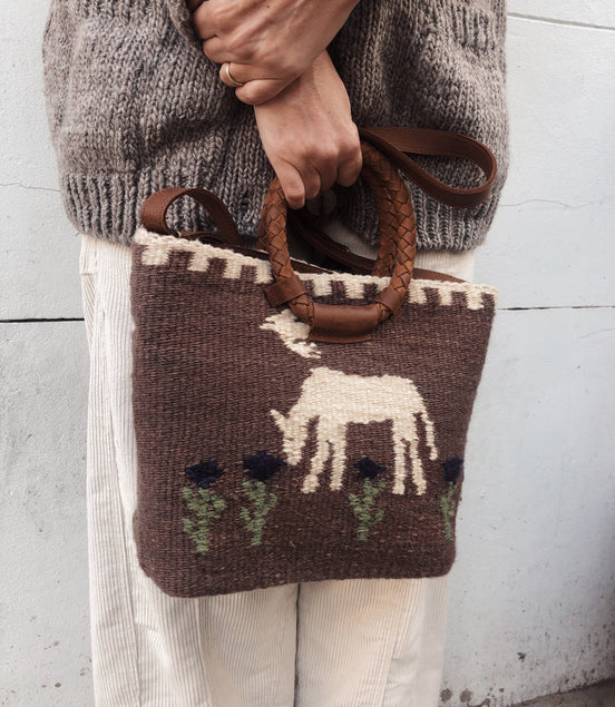 Alondra Little bag (Camel y crudo)