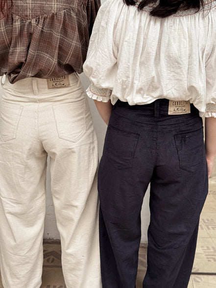 Navy blue cotele pants