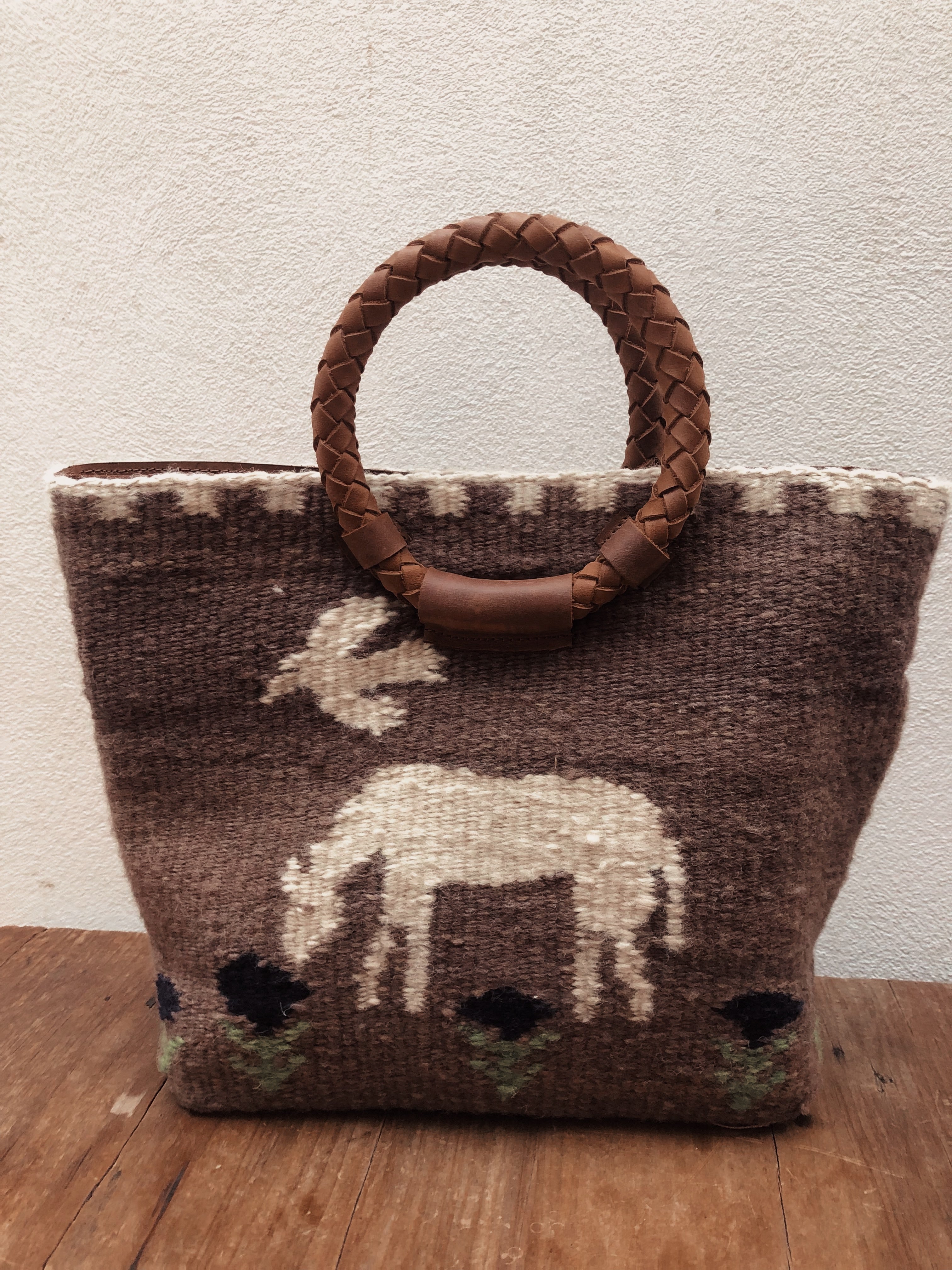 Alondra Little bag (Camel y crudo)