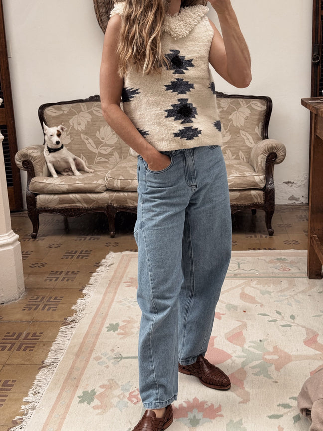 Denim Iruya top