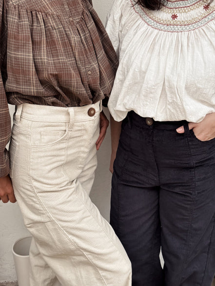 Navy blue cotele pants