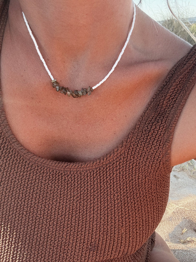 Coral necklace (old green)